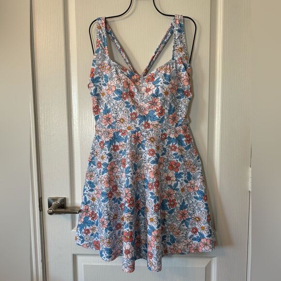 B2prity Women's One Piece Swimdress Swimsuit Tummy Control Floral XXL 2XL NWT - Picture 2 of 8